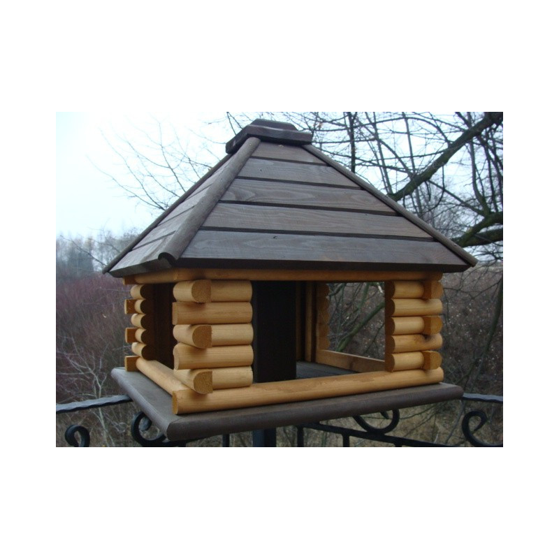 Karmniki Karmnik drewniany Budka Domek dla ptaków  z zasypem na ziarno Duży XXL PRODUCENT